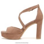 sandalias | sandalia de vestir melody 60D4P097 Naturalizer mujer ante marrón - Imagen 3