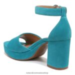 sandalias | sandalia de vestir perlada 60D4P0342 Naturalizer mujer ante azul - Imagen 8