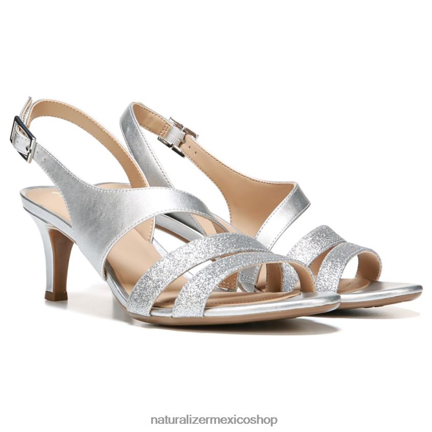 sandalias | sandalia de vestir taimi 60D4P0503 Naturalizer mujer plata/purpurina sintética - Imagen 1