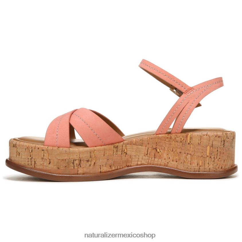 sandalias | sandalia rikki 60D4P0614 Naturalizer mujer cuero rosa melocotón coral - Imagen 3