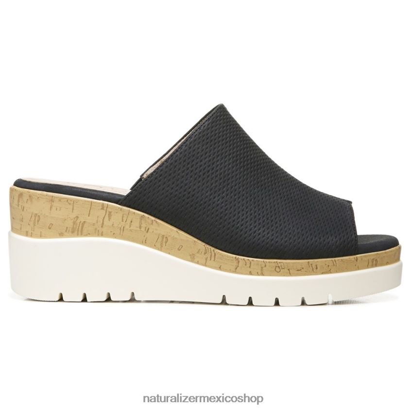 sandalias | sandalias con cuña soul goodtimes 60D4P0544 Naturalizer mujer negro hecho a mano - Imagen 2