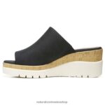 sandalias | sandalias con cuña soul goodtimes 60D4P0544 Naturalizer mujer negro hecho a mano - Imagen 3