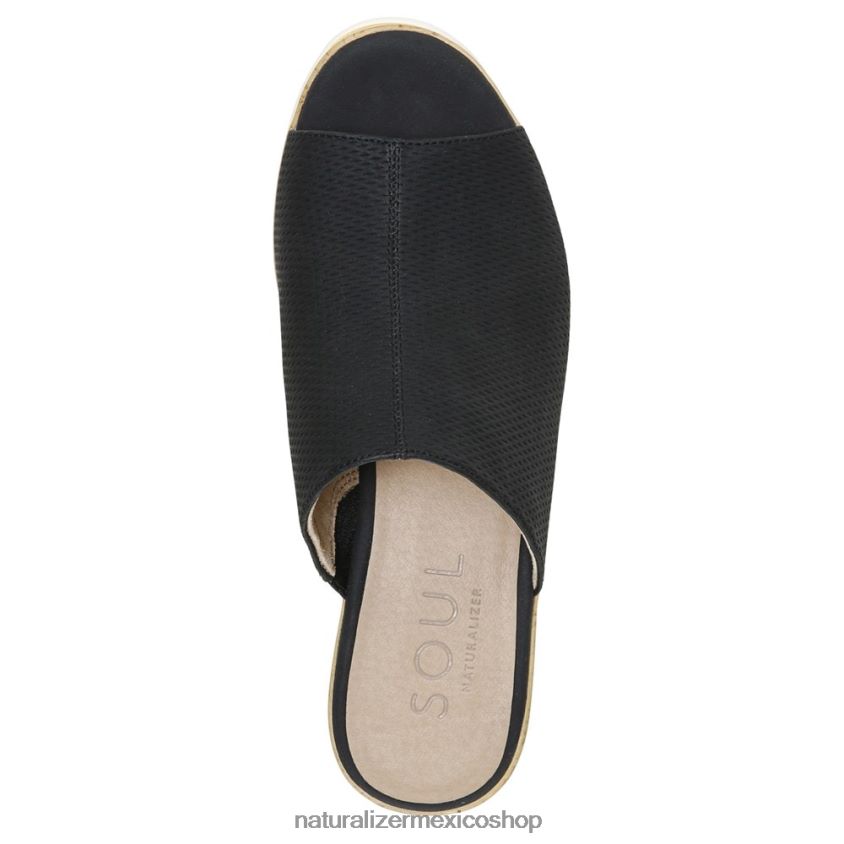 sandalias | sandalias con cuña soul goodtimes 60D4P0544 Naturalizer mujer negro hecho a mano - Imagen 4