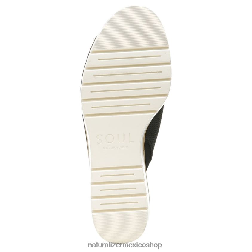 sandalias | sandalias con cuña soul goodtimes 60D4P0544 Naturalizer mujer negro hecho a mano - Imagen 7