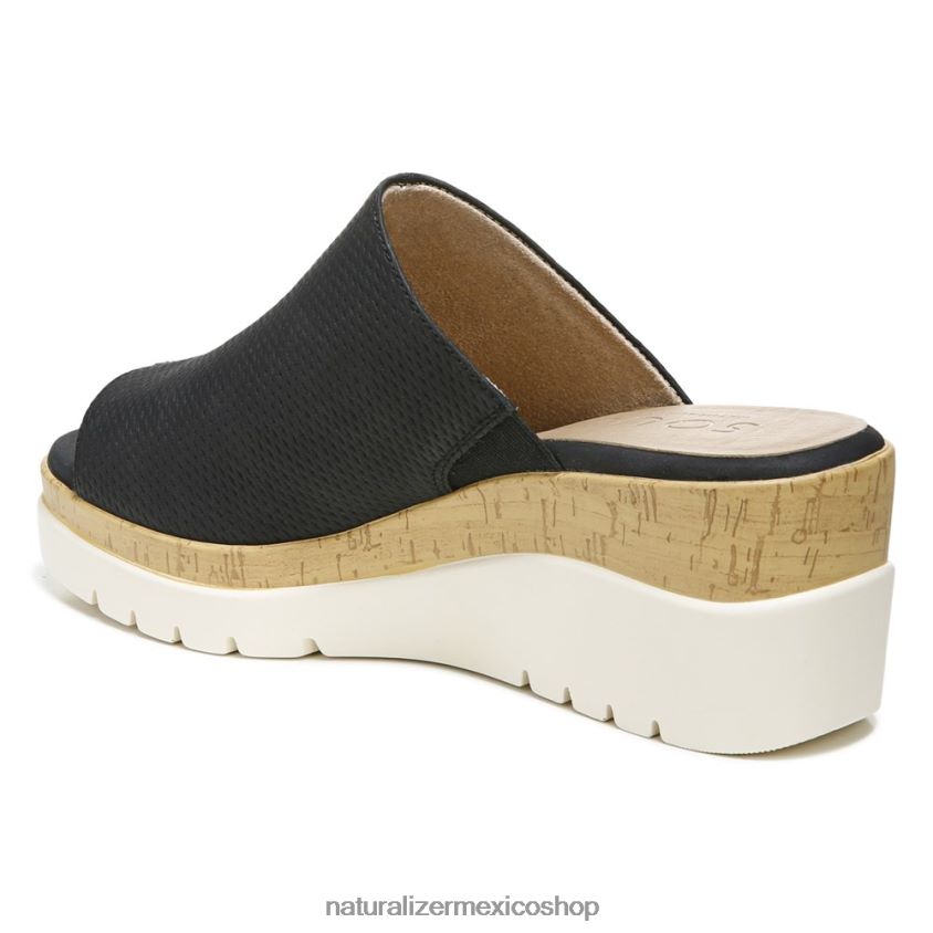 sandalias | sandalias con cuña soul goodtimes 60D4P0544 Naturalizer mujer negro hecho a mano - Imagen 8