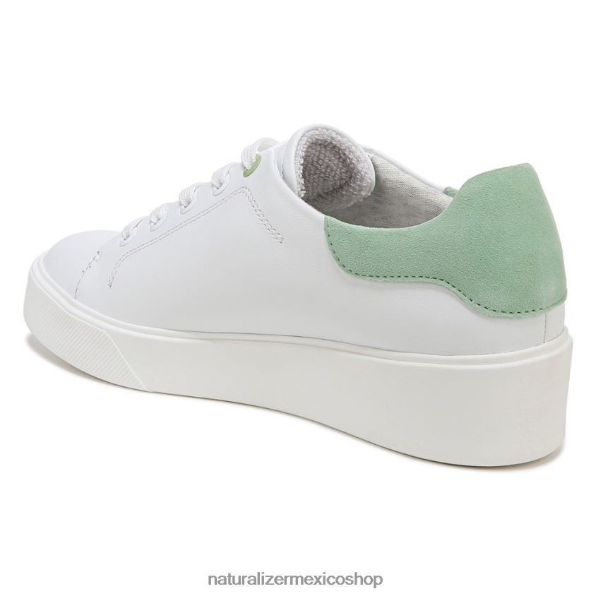 zapatillas | tenis morrison 2.0 con cordones 60D4P092 Naturalizer mujer cuero blanco/verde menta - Imagen 8
