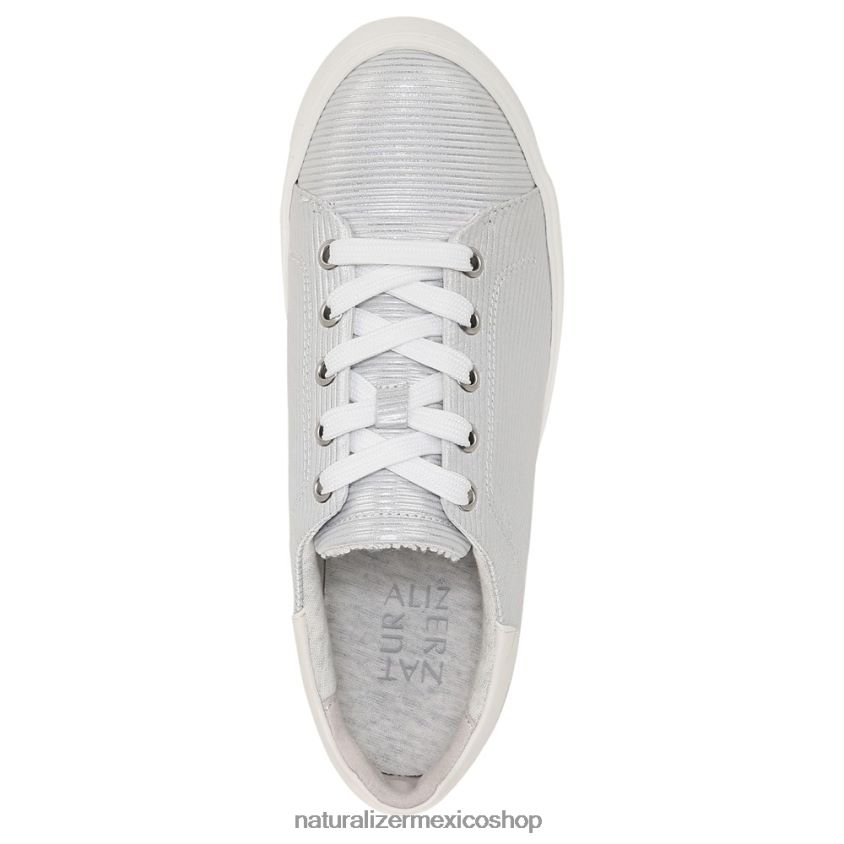 zapatillas | tenis morrison 2.0 con cordones 60D4P093 Naturalizer mujer cuero plateado - Imagen 4
