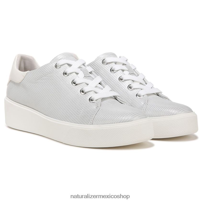 zapatillas | tenis morrison 2.0 con cordones 60D4P093 Naturalizer mujer cuero plateado - Imagen 1