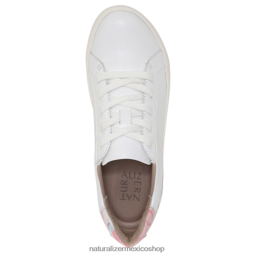 zapatillas | zapatilla morrison 60D4P0235 Naturalizer mujer cuero floral blanco/rosa - Imagen 4