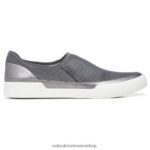 zapatillas | zapatillas sin cordones 27 edit valda 60D4P0281 Naturalizer mujer cuero malla plata/peltre - Imagen 2