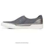 zapatillas | zapatillas sin cordones 27 edit valda 60D4P0281 Naturalizer mujer cuero malla plata/peltre - Imagen 3