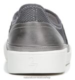 zapatillas | zapatillas sin cordones 27 edit valda 60D4P0281 Naturalizer mujer cuero malla plata/peltre - Imagen 6