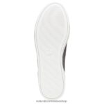 zapatillas | zapatillas sin cordones 27 edit valda 60D4P0281 Naturalizer mujer cuero malla plata/peltre - Imagen 7