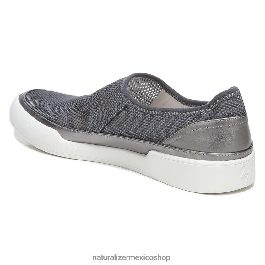 zapatillas | zapatillas sin cordones 27 edit valda 60D4P0281 Naturalizer mujer cuero malla plata/peltre - Imagen 8