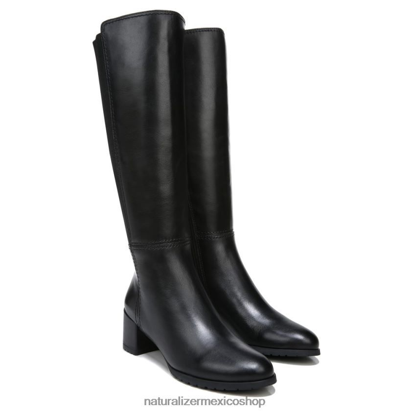 botas | bota alta hasta la rodilla de pantorrilla ancha brent 60D4P0228 Naturalizer mujer cuero negro