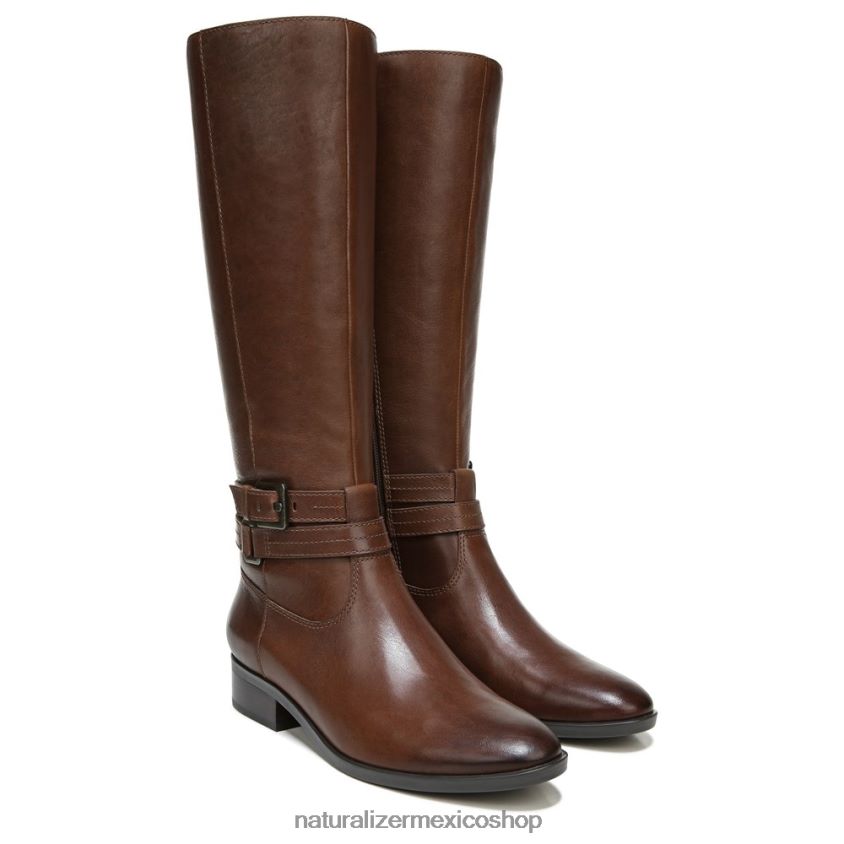 botas | bota alta hasta la rodilla de pantorrilla ancha reid 60D4P0597 Naturalizer mujer cuero canela