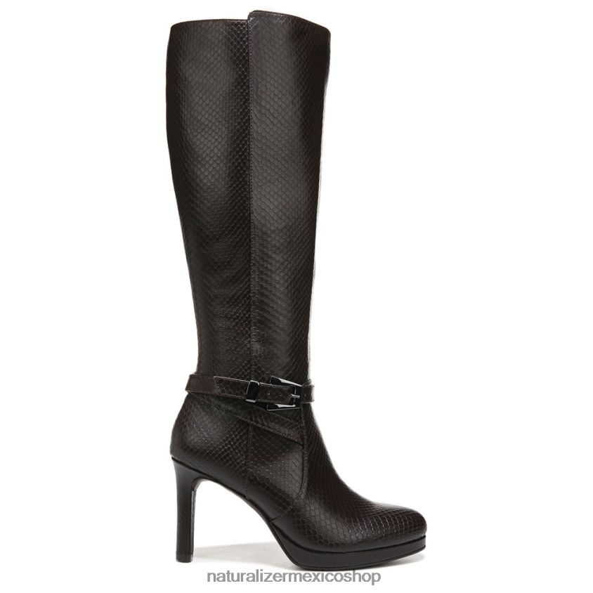 botas | bota alta hasta la rodilla taelynn 60D4P0649 Naturalizer mujer piel de serpiente marrón bosque