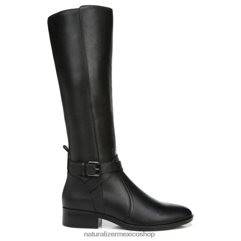 botas | bota de montar rena de pantorrilla ancha 60D4P0253 Naturalizer mujer cuero negro
