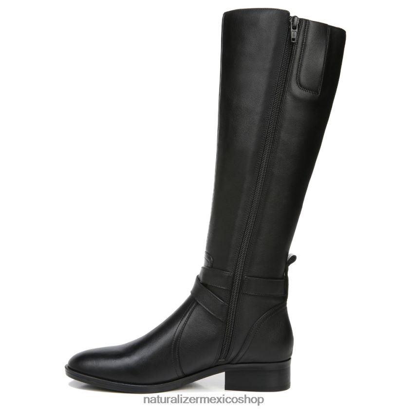 botas | bota de montar rena de pantorrilla ancha 60D4P0253 Naturalizer mujer cuero negro