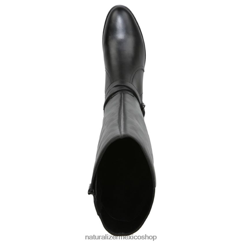 botas | bota de montar rena de pantorrilla ancha 60D4P0253 Naturalizer mujer cuero negro