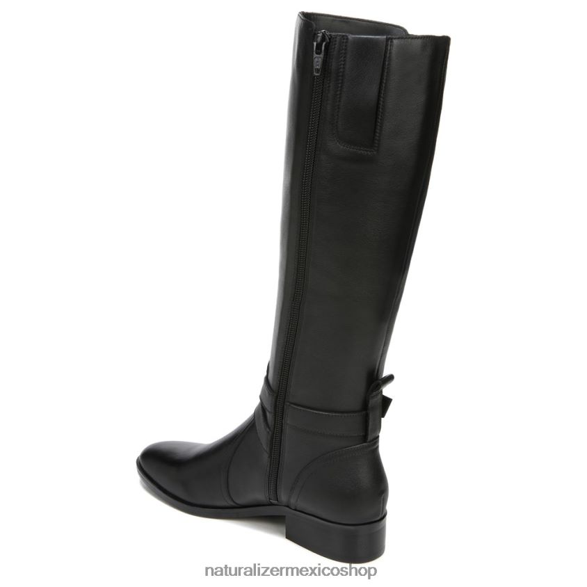 botas | bota de montar rena de pantorrilla ancha 60D4P0253 Naturalizer mujer cuero negro