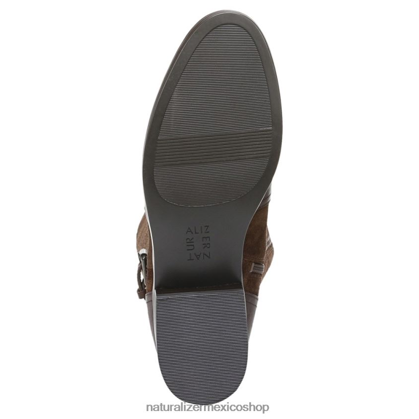 botas | bota de montar rena de pantorrilla ancha 60D4P0255 Naturalizer mujer barra de chocolate de cuero