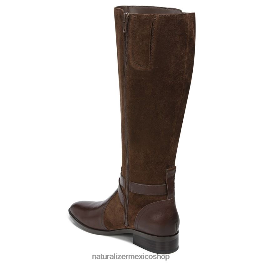 botas | bota de montar rena de pantorrilla ancha 60D4P0255 Naturalizer mujer barra de chocolate de cuero