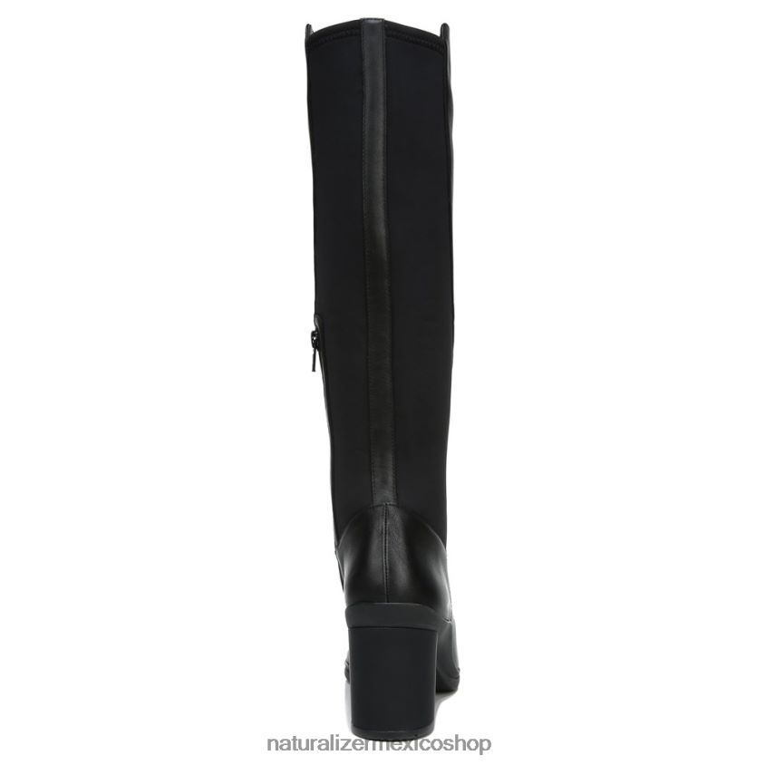 botas | bota impermeable hasta la rodilla axel 60D4P0249 Naturalizer mujer cuero negro/tela