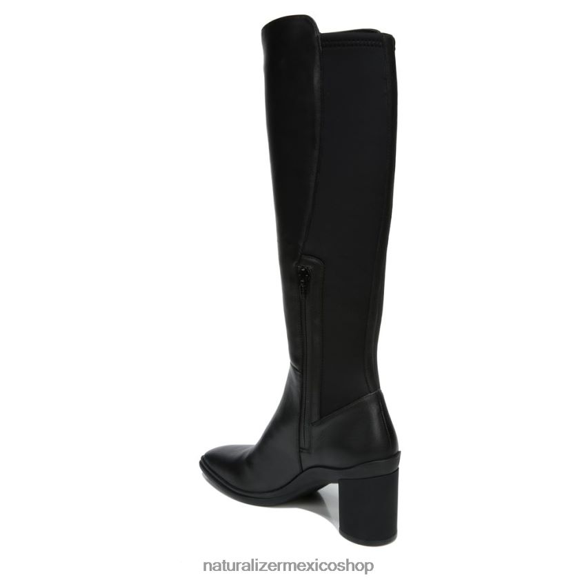 botas | bota impermeable hasta la rodilla axel 60D4P0249 Naturalizer mujer cuero negro/tela