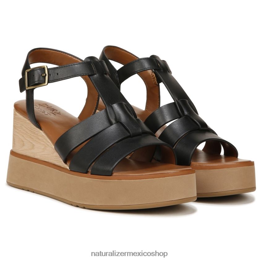 sandalias | sandalia con cuña Barrett 60D4P0360 Naturalizer mujer cuero negro