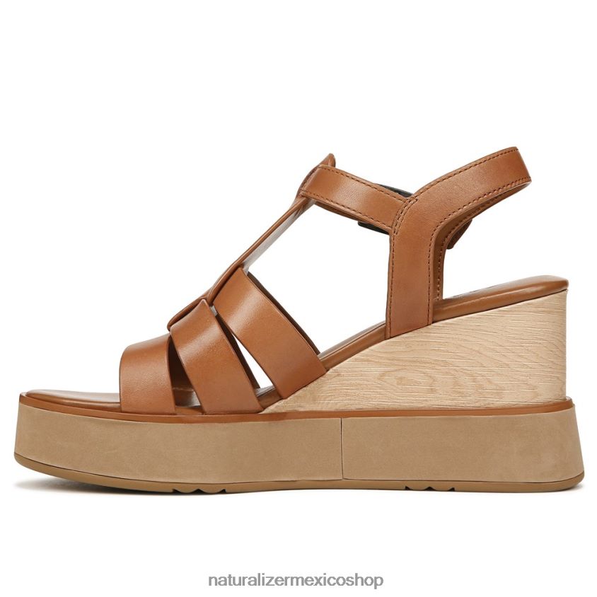 sandalias | sandalia con cuña Barrett 60D4P0361 Naturalizer mujer cuero marrón té inglés