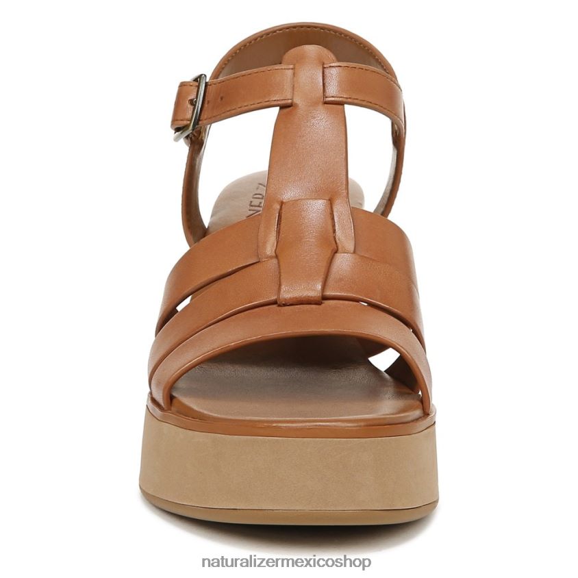 sandalias | sandalia con cuña Barrett 60D4P0361 Naturalizer mujer cuero marrón té inglés