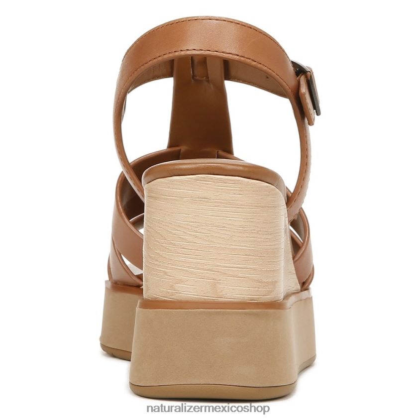 sandalias | sandalia con cuña Barrett 60D4P0361 Naturalizer mujer cuero marrón té inglés