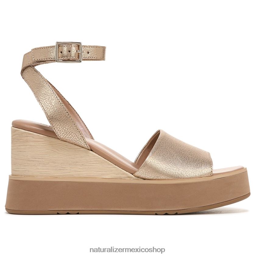 sandalias | sandalia con cuña brynn 60D4P0363 Naturalizer mujer cuero dorado suave