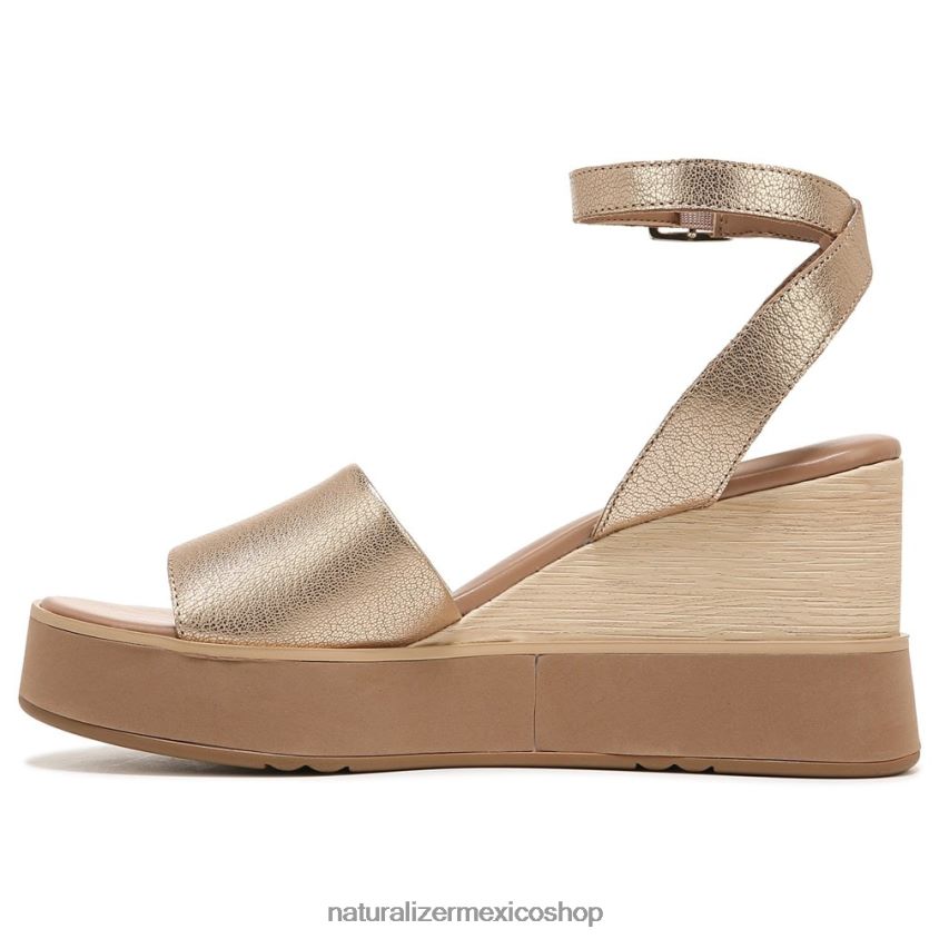 sandalias | sandalia con cuña brynn 60D4P0363 Naturalizer mujer cuero dorado suave