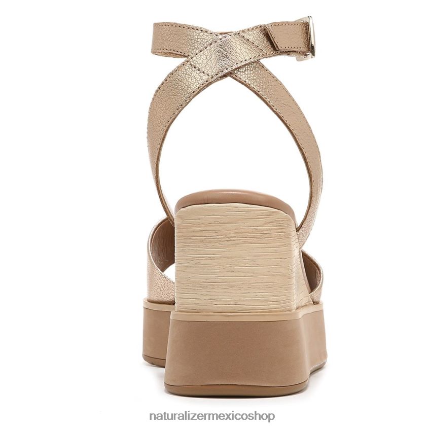 sandalias | sandalia con cuña brynn 60D4P0363 Naturalizer mujer cuero dorado suave