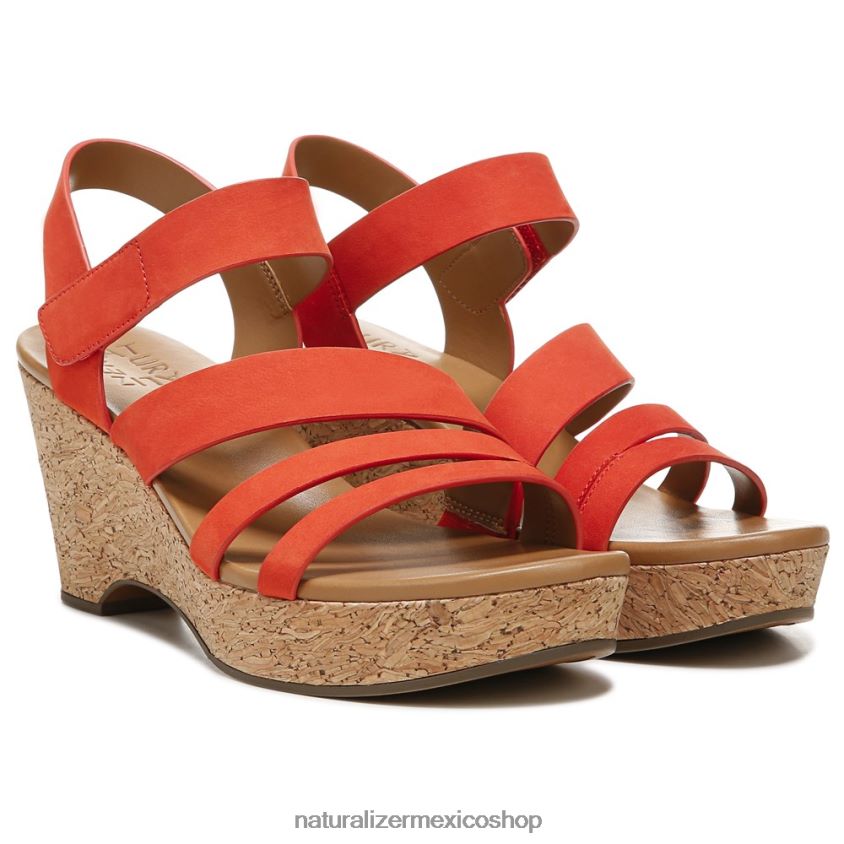sandalias | sandalia con cuña cynthia 60D4P0370 Naturalizer mujer cuero de sorbete de melón