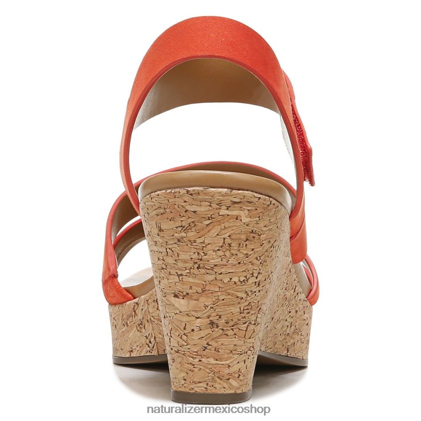 sandalias | sandalia con cuña cynthia 60D4P0370 Naturalizer mujer cuero de sorbete de melón