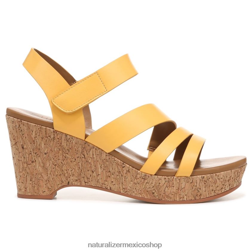 sandalias | sandalia con cuña cynthia 60D4P0371 Naturalizer mujer cuero amarillo narciso