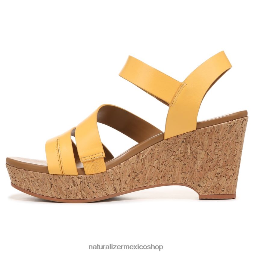 sandalias | sandalia con cuña cynthia 60D4P0371 Naturalizer mujer cuero amarillo narciso