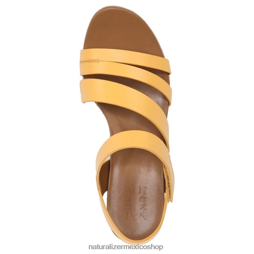 sandalias | sandalia con cuña cynthia 60D4P0371 Naturalizer mujer cuero amarillo narciso