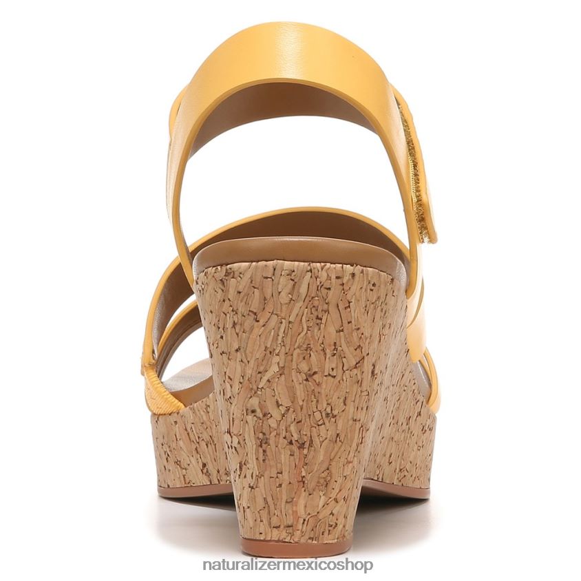 sandalias | sandalia con cuña cynthia 60D4P0371 Naturalizer mujer cuero amarillo narciso