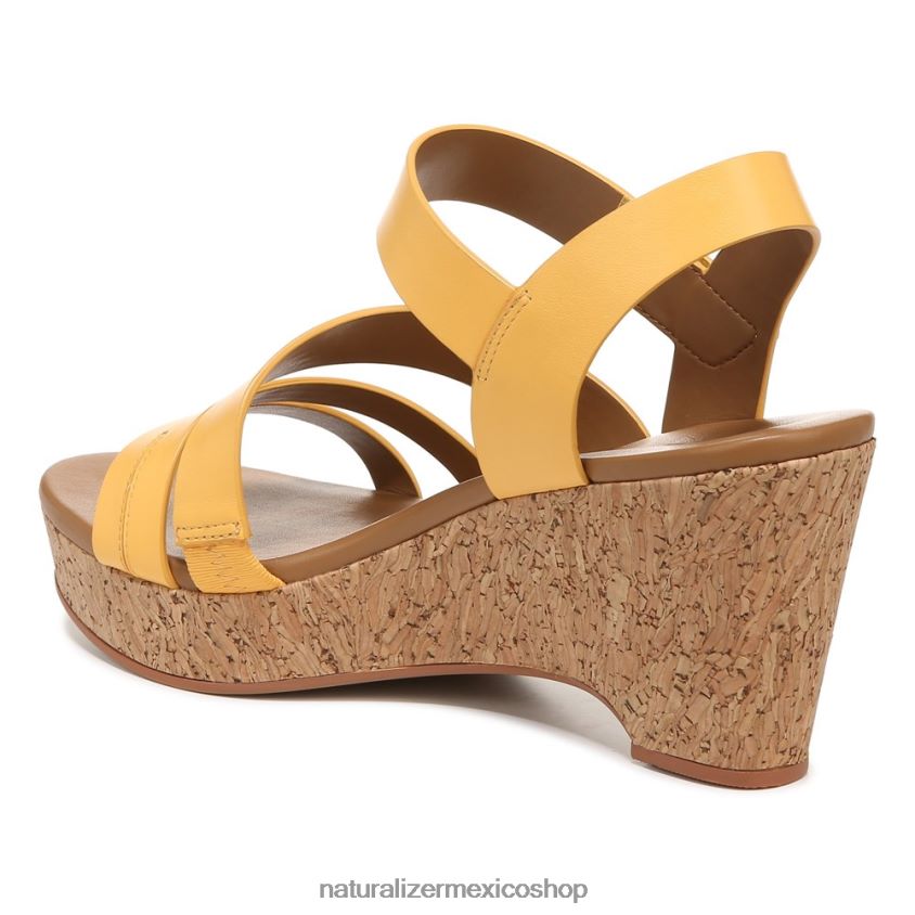 sandalias | sandalia con cuña cynthia 60D4P0371 Naturalizer mujer cuero amarillo narciso