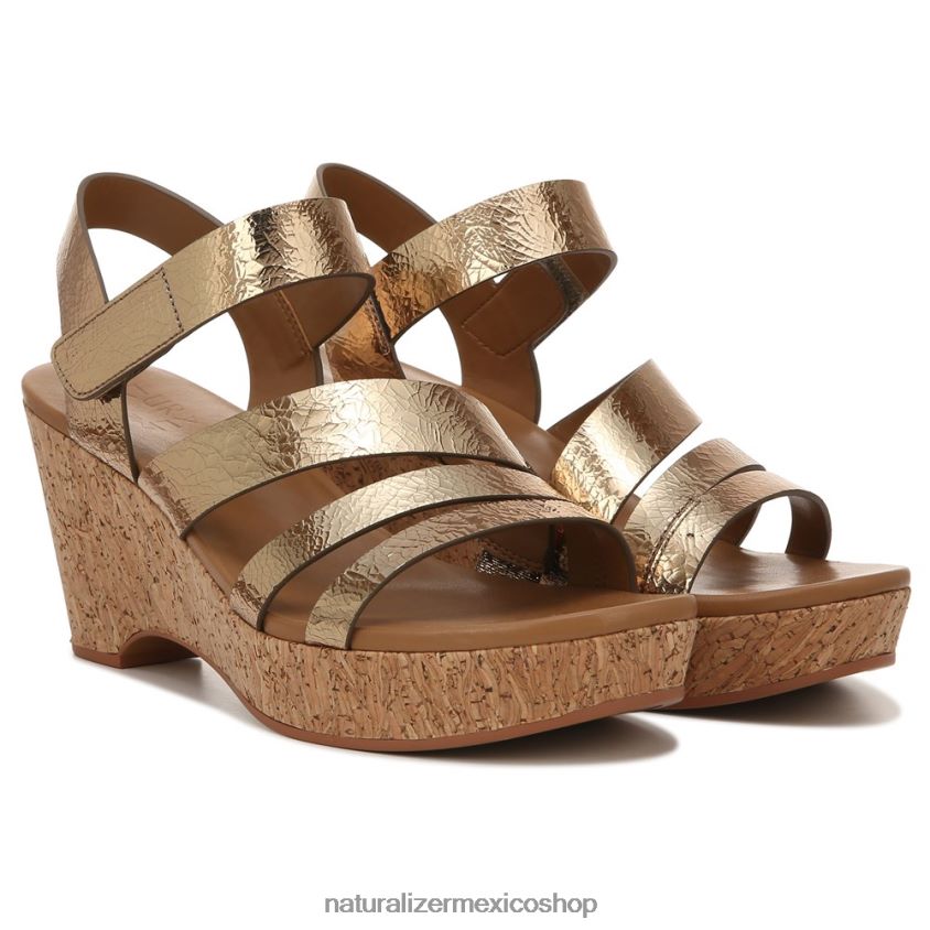sandalias | sandalia con cuña cynthia 60D4P0372 Naturalizer mujer cuero bronce claro