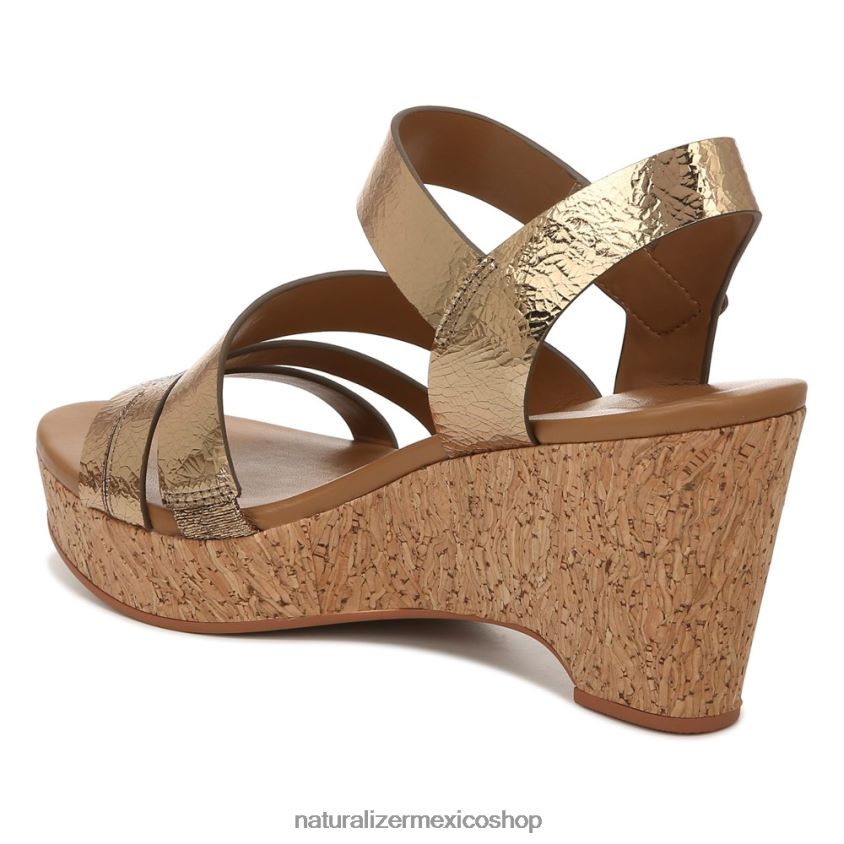 sandalias | sandalia con cuña cynthia 60D4P0372 Naturalizer mujer cuero bronce claro