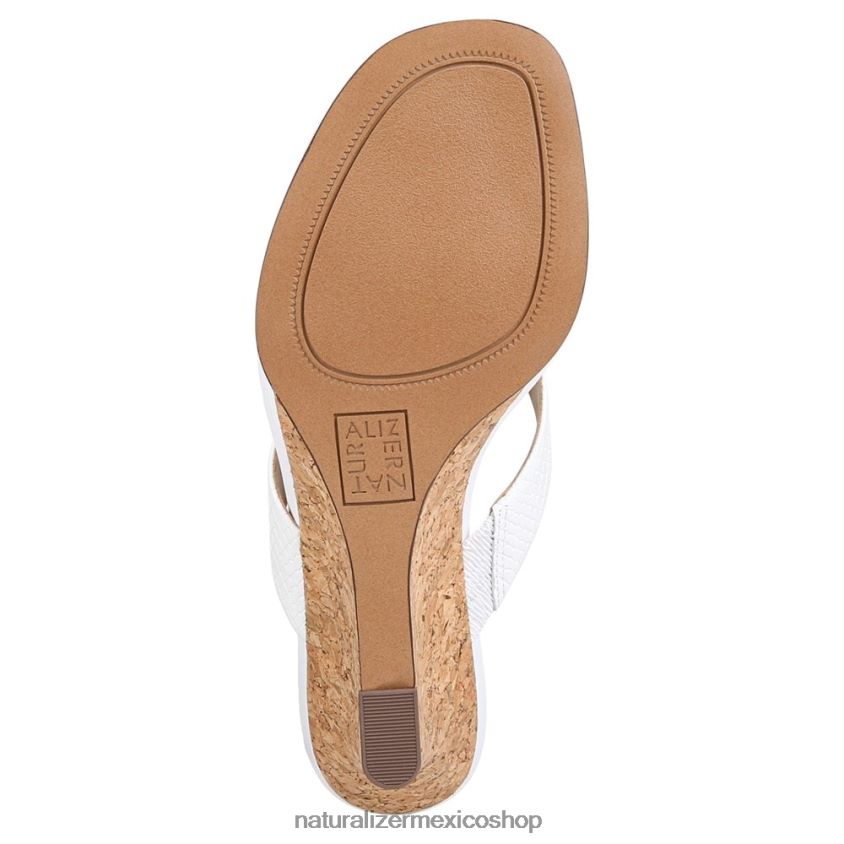 sandalias | sandalia con cuña lenna 60D4P0608 Naturalizer mujer serpiente blanca hecha por el hombre