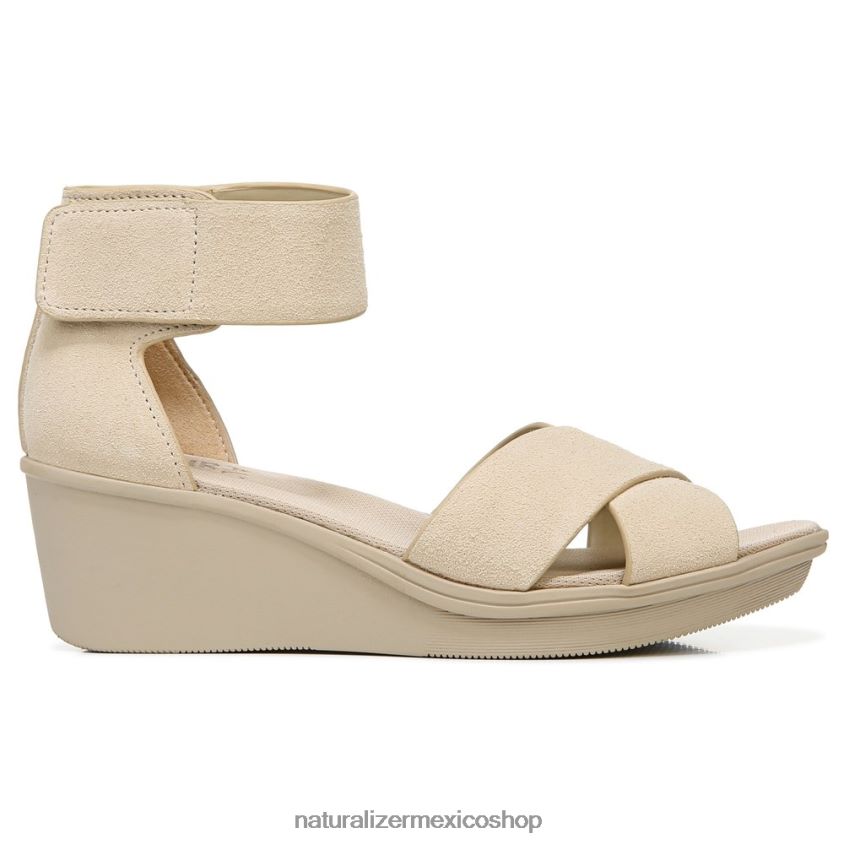 sandalias | sandalia con cuña riviera 60D4P0157 Naturalizer mujer gamuza de porcelana