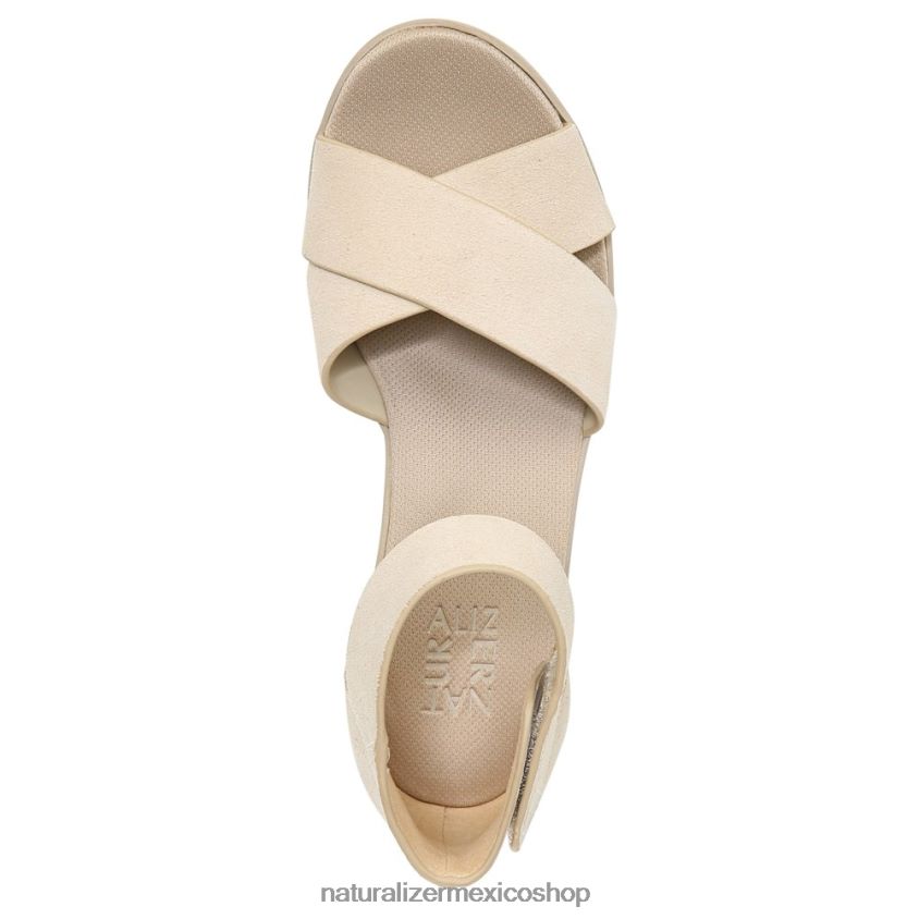 sandalias | sandalia con cuña riviera 60D4P0157 Naturalizer mujer gamuza de porcelana