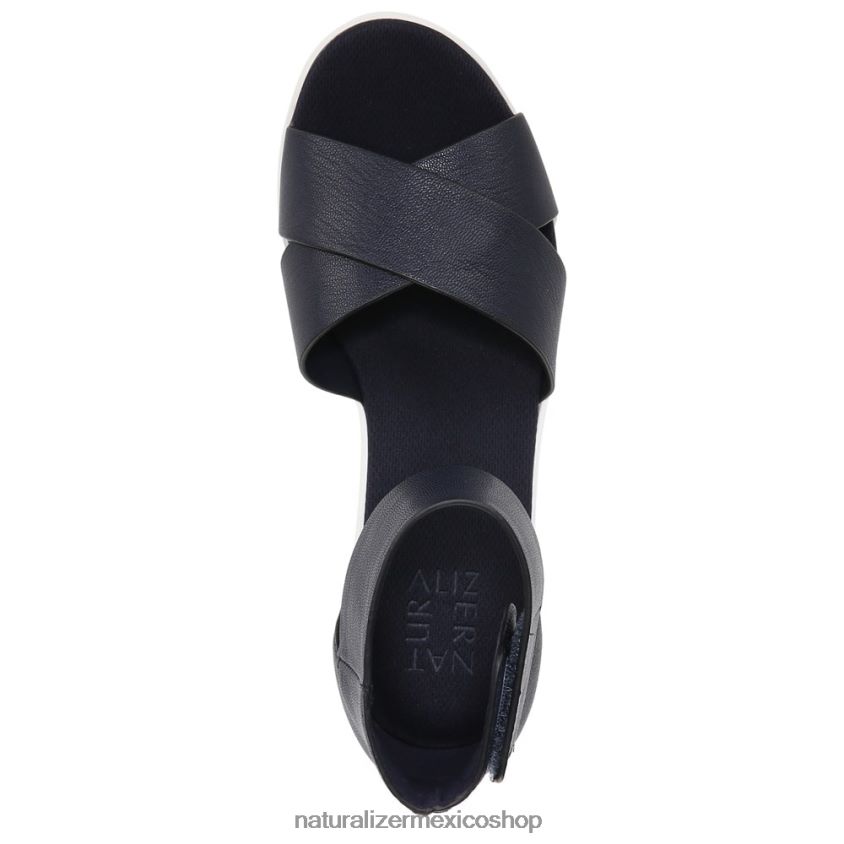 sandalias | sandalia con cuña riviera 60D4P0158 Naturalizer mujer cuero azul marino