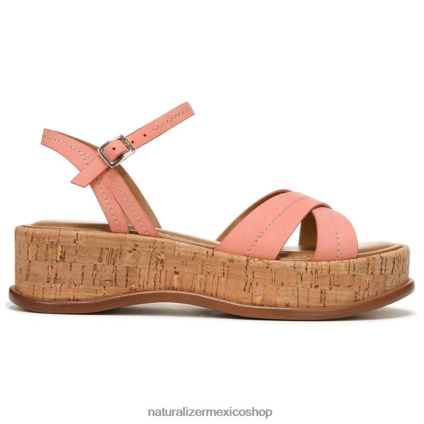 sandalias | sandalia rikki 60D4P0614 Naturalizer mujer cuero rosa melocotón coral